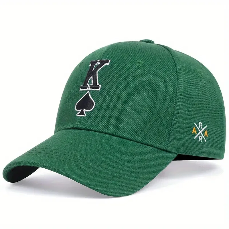 New hat four seasons all embroidered Spades K visor baseball cap