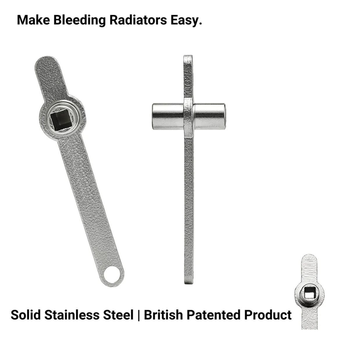 ABLK The Ultimate Radiator Key - Dual-Sized Imperial & Metric - Premium Stainless Steel Rad Key for Efficient Heating