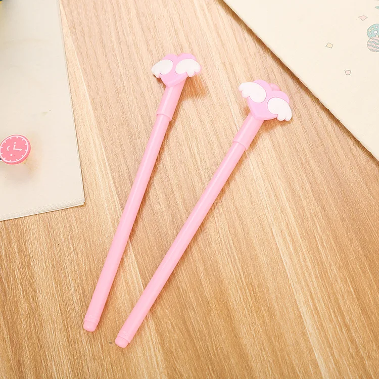 

50PCS factory direct sales angel wings gender-neutral pen cute cartoon student love water pen learning office stationery signatu