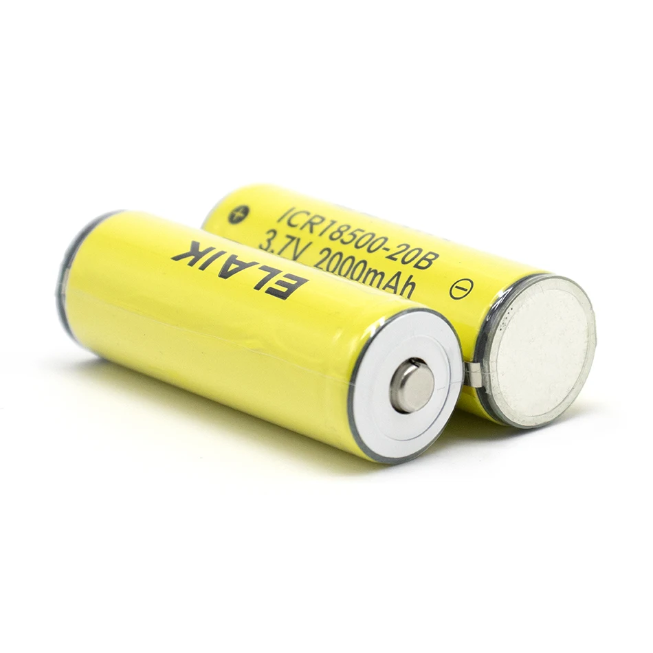 Batterie au lithium protégée aste, 100% d'origine, 18500 mAh, 2000 V, caméra, lampe torche, cellule 24.com avec PCB, @ 1-6 pièces, 3.7