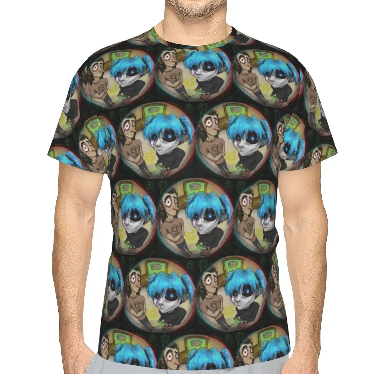 Game Sally Face Terror Adventure 100% Cotton T-Shirt Men'sFashion T Shirts Men Crew Neck Short Sleeve