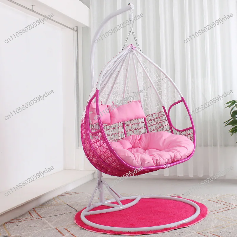 Hanging Basket Rattan Chair Swing Hanging  Patio Rocking Indoor Balcony Bedroom Cradle