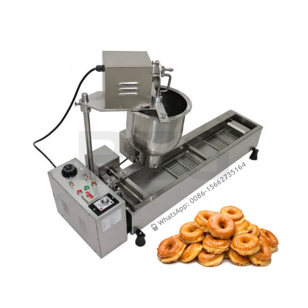 

25mm 35mm 45mm Auto Doughnuts Maker Automatic Donut Making Machine Donut Fryer Machine Commercial Snack Machine Frying Maker