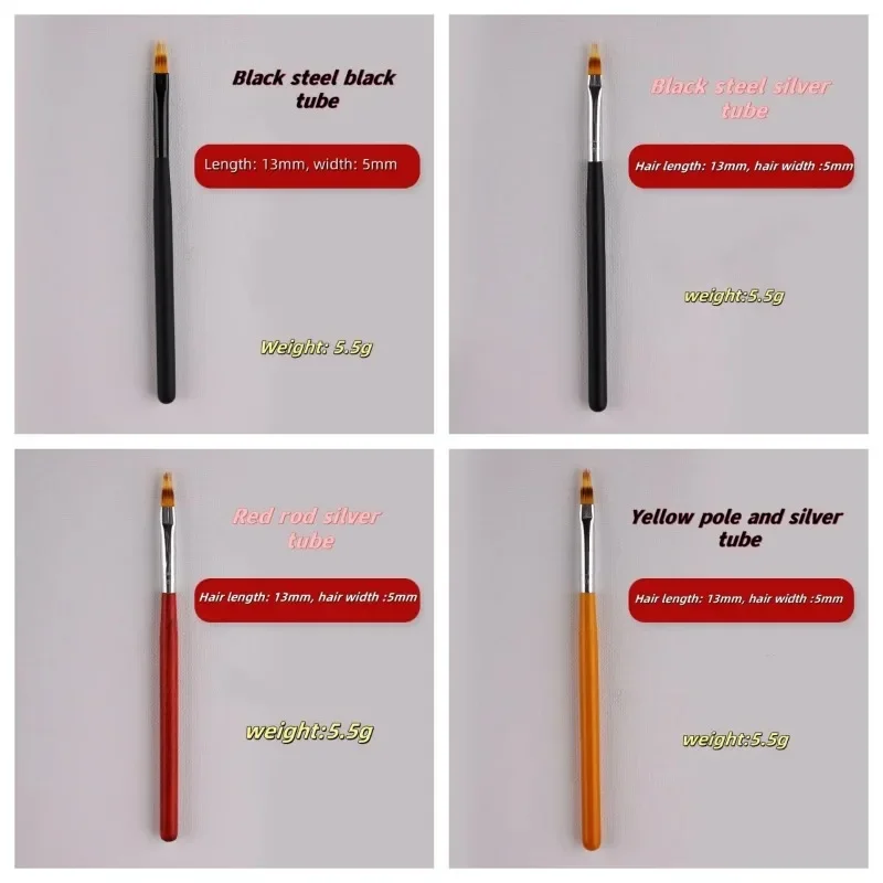 Nail Art Brush Kant Ombre Ontwerp Acryl Nagelgradiënt Pen DIY UV Gel Schilderij Tekening Bloemen Manicure Salon Gereedschap 4 stuks