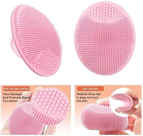 3/6 pc Face Scrubber Soft Silicone Facial Cleansing Brush Face Exfoliator Blackhead Acne Face Wash Brush Deep Cleaning Skin Care