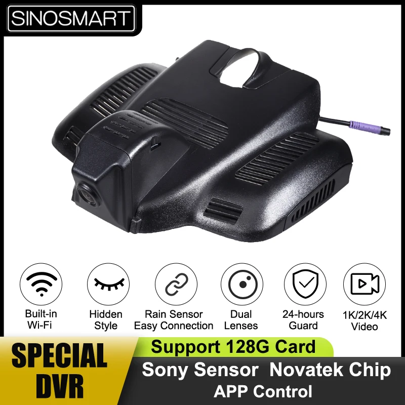 

SINOSMART 1080P Special Wi-Fi Dash DVR Camera for Mercedes Benz E300 E350 E400 CLS350 GT53 C63 C300 C260 GT50 2017 to 2020