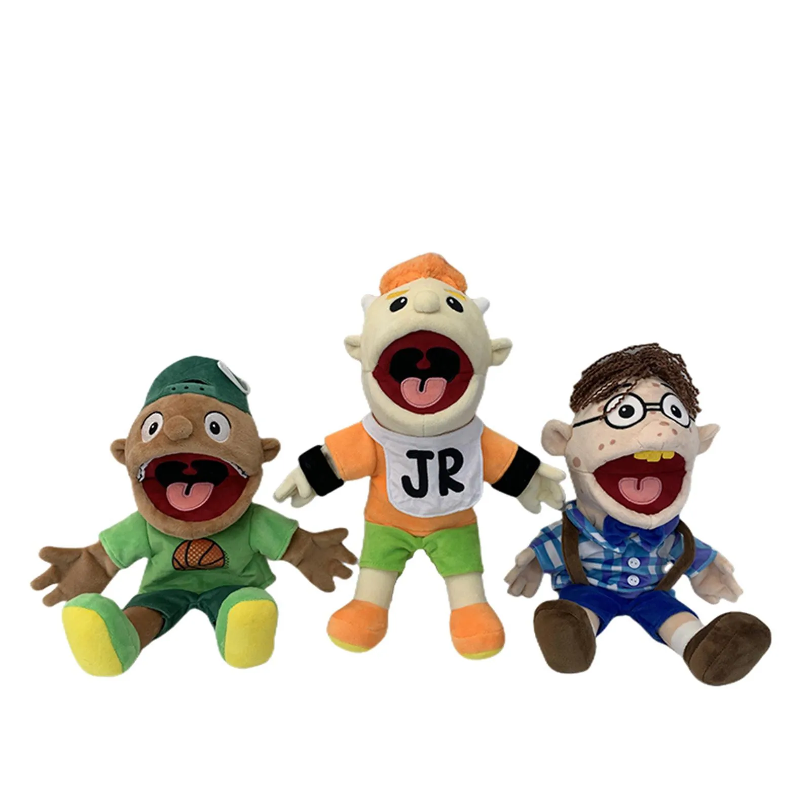 Jeffy Hand Puppet Feebee Rapper Zombie Plush Doll Toy Talk Show Muppet Parent-child Activity Playhouse Gift for Kids