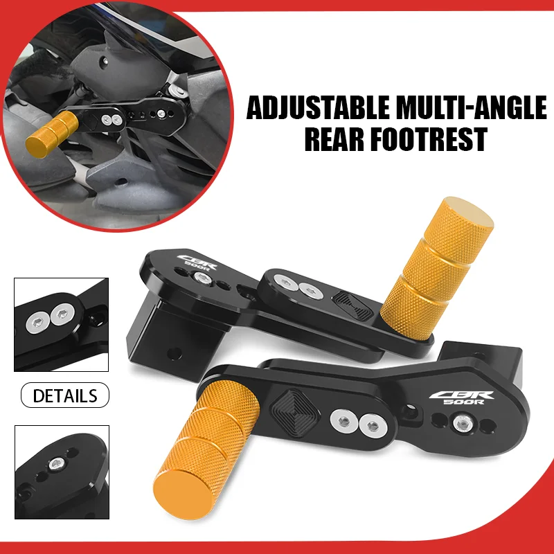 For CBR400R CBR500R 2015-2024 Motorcycle Adjustable Rear Passenger Foot Pegs Multi-Angle Telescopic Footrests Pedal cbr400r 500r