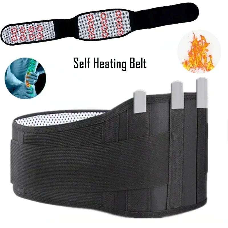 1pc Adjustable Waist Tourmaline Self Heating Magnetic Therapy Back Waist Support Belt Lumbar Brace Massage Band Health Care