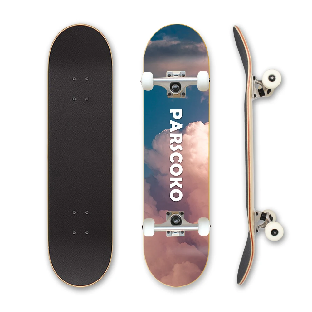 Professional 7.5inch 7 Ply Canadian Maple Deep Concave Complete Skateboard Set