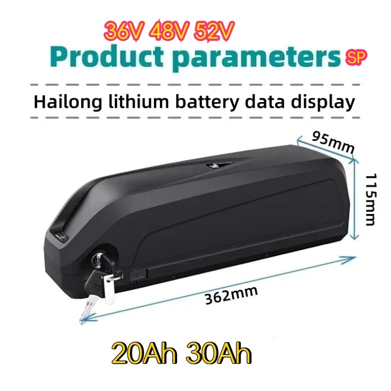 AliExpress MKEPA 🔋36V 48V 52V For Motor Electric Mountain Bike Hailong Battery With BMS 20Ah 30Ah,for Bafang BBS02 BBS03 BBSHD 750W 1000W Ebike#