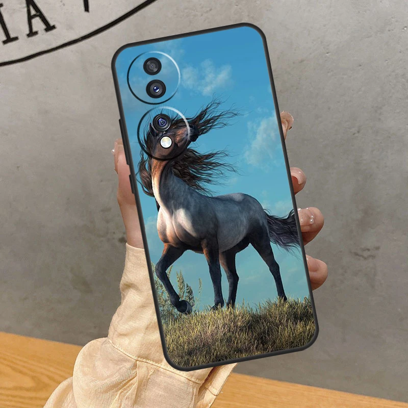 Galloping Horse Case For Huawei P30 Pro P50 P20 P40 Lite P Smart 2019 Nova 5T Honor 50 70 X7 X8 X9 Cover