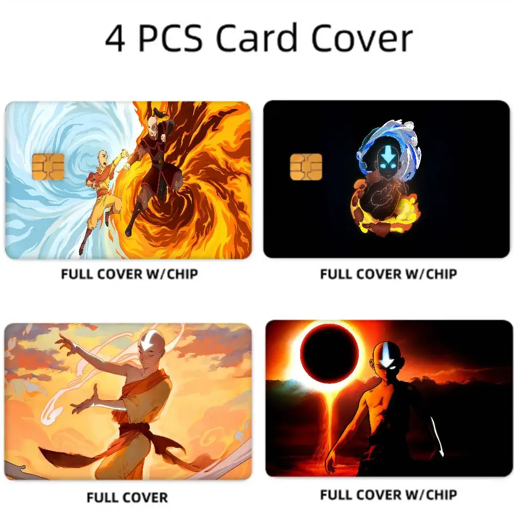 Avatar The Last Airbender película 2024 pegatinas de piel de dibujos animados de Anime funda de cinta de película para tarjeta de débito de crédito grande parte frontal