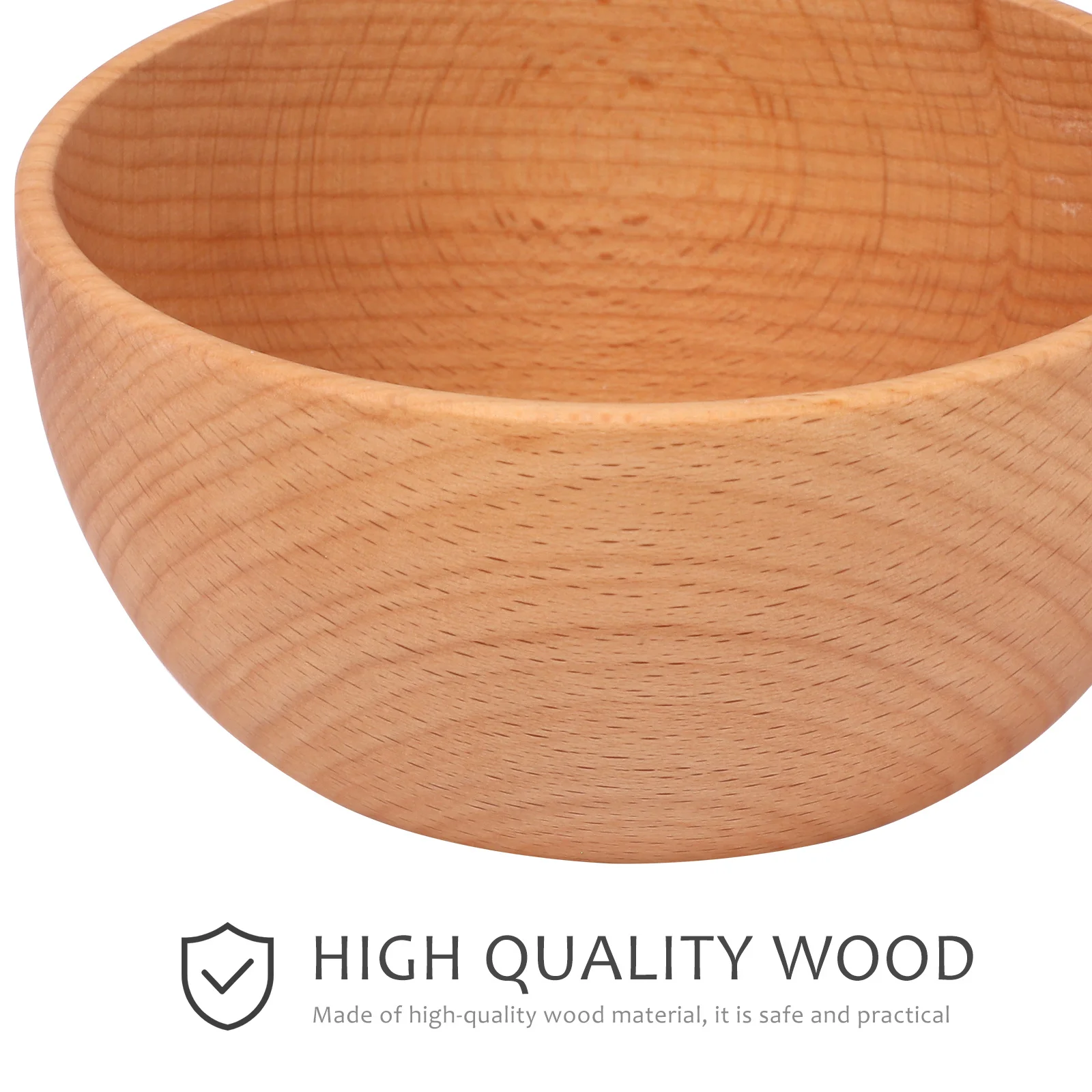 

Wooden Bowl 12X5.7Cm Natural Food Serving Tableware For Salad Fruit Dessert Kitchen Dining Bowls Wooden Tableware Set