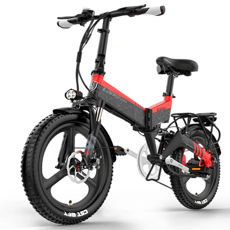 

Lankeleisi G650 Foldable Bikes Ebike 20" 4.0 Fat Tire Bicycles Electric Bike 48V 14.5AH Removable Battery