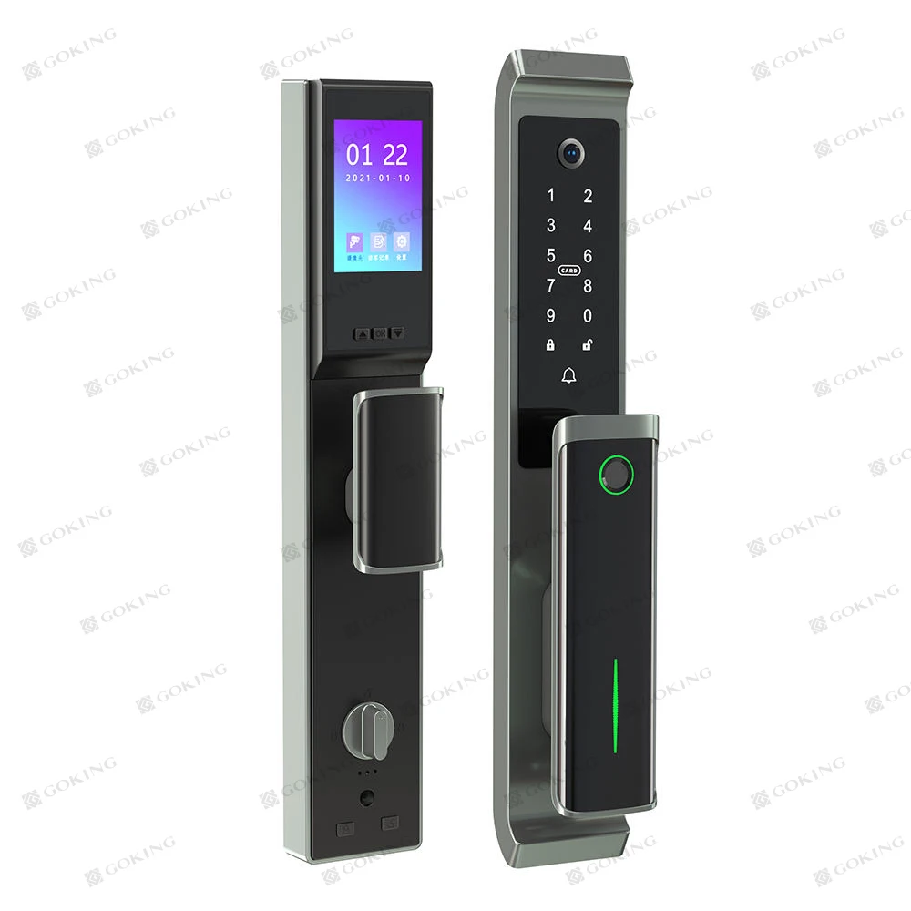 

Goking New Design Fingerprint Lock Intelligent Tuya Wifi Smart Locks TTlock With Camera Password Card For Front Door Lock