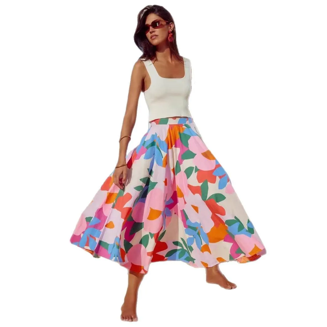 

New bohemian skirt swing skirt y2k long skirts for women
