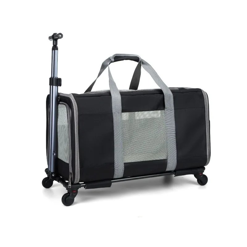 premium-upgraded-single-box-pet-trolley-luggage-rolling-carrier-foldable-travel-cat-carrier-bag-large-capacity-breathable-mesh