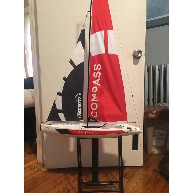 

2.4G 650mm Competition Scale Large RC Sail Boat Compass Wind Power Electric Remote Control Boat RC Boat For Hobby Boys Adults