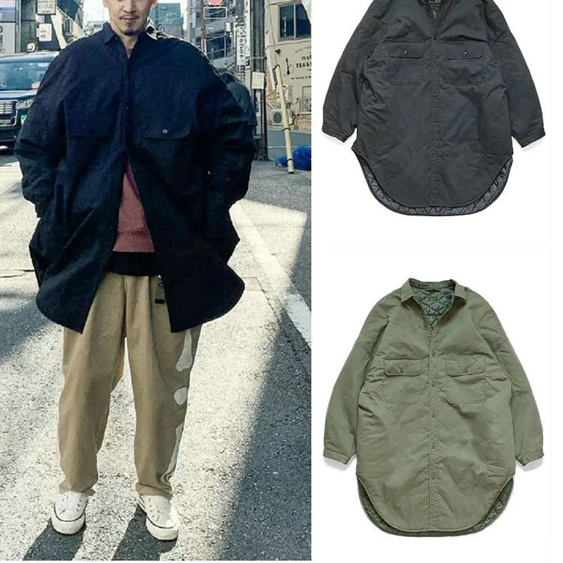 KAPITAL Fashion Brand INS Casual Cotton Men Oversized Coat Japan Style New Arrival Medium Long Silhouette Loose Jacket