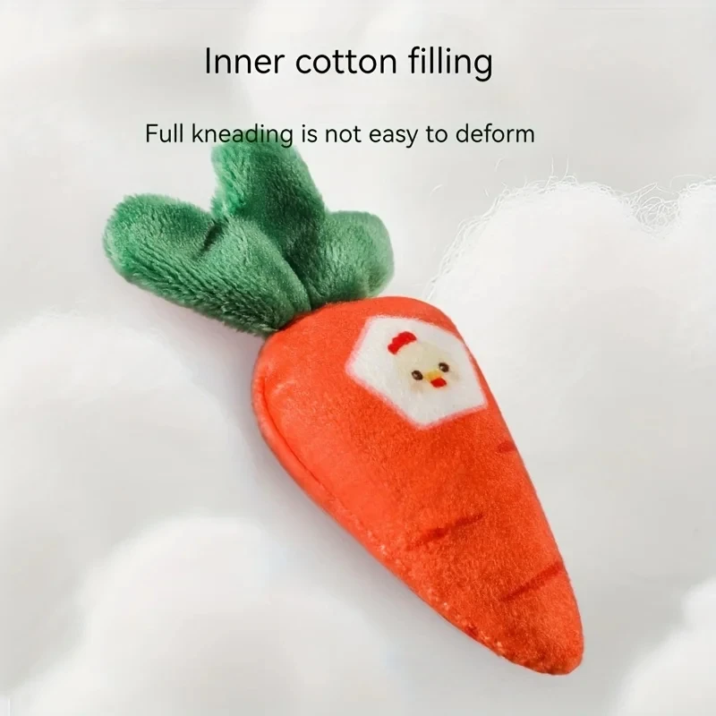 Baby Teether Plush Carrot Rattle Toy Chewable Sensory Montessori Pulling Activity Toy for Newborn Infant Learning