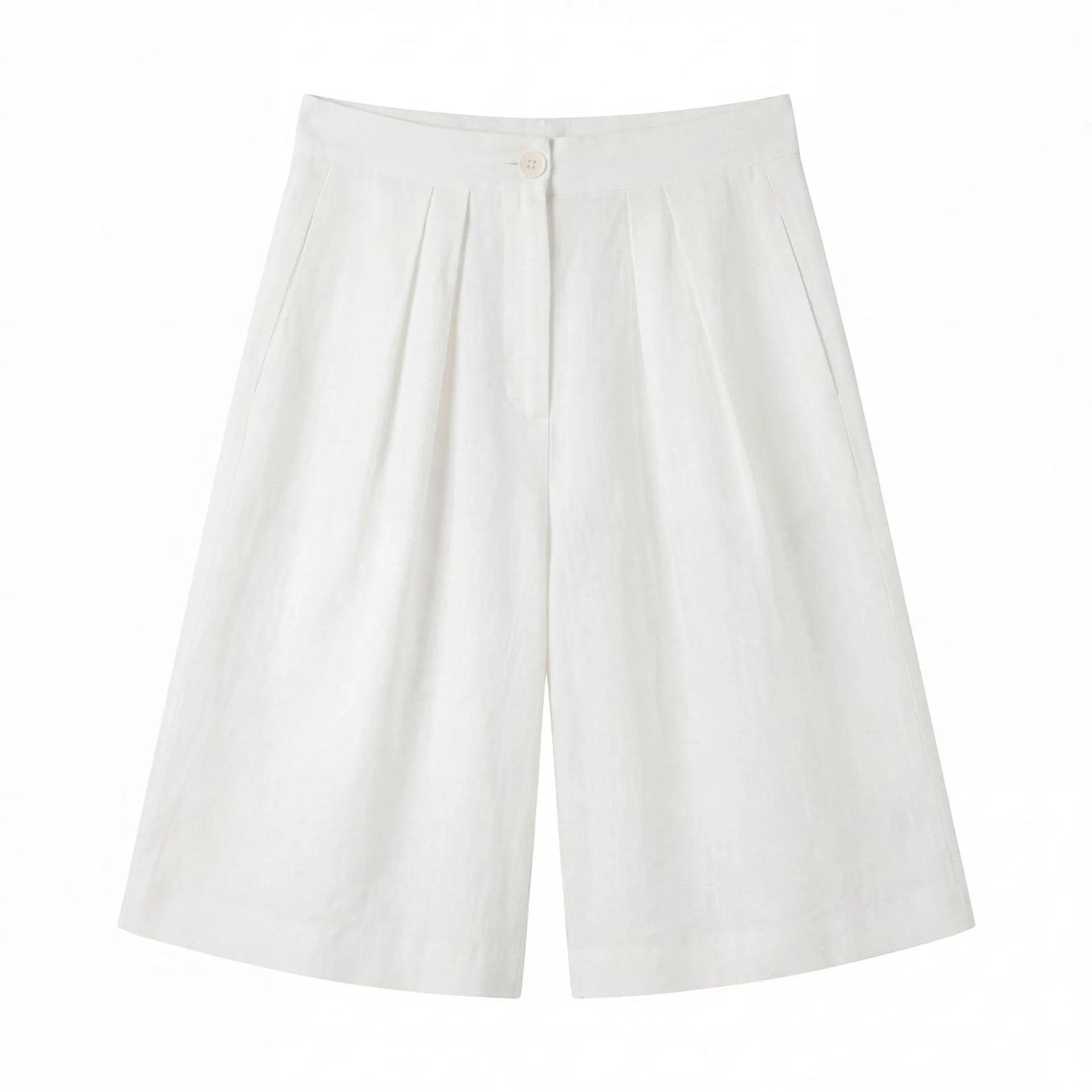 Thin Casual Shorts High Waist Cropped with Lightweight Pocket Japanese Korean Casual No Stretch Summer Daily Women Shorts