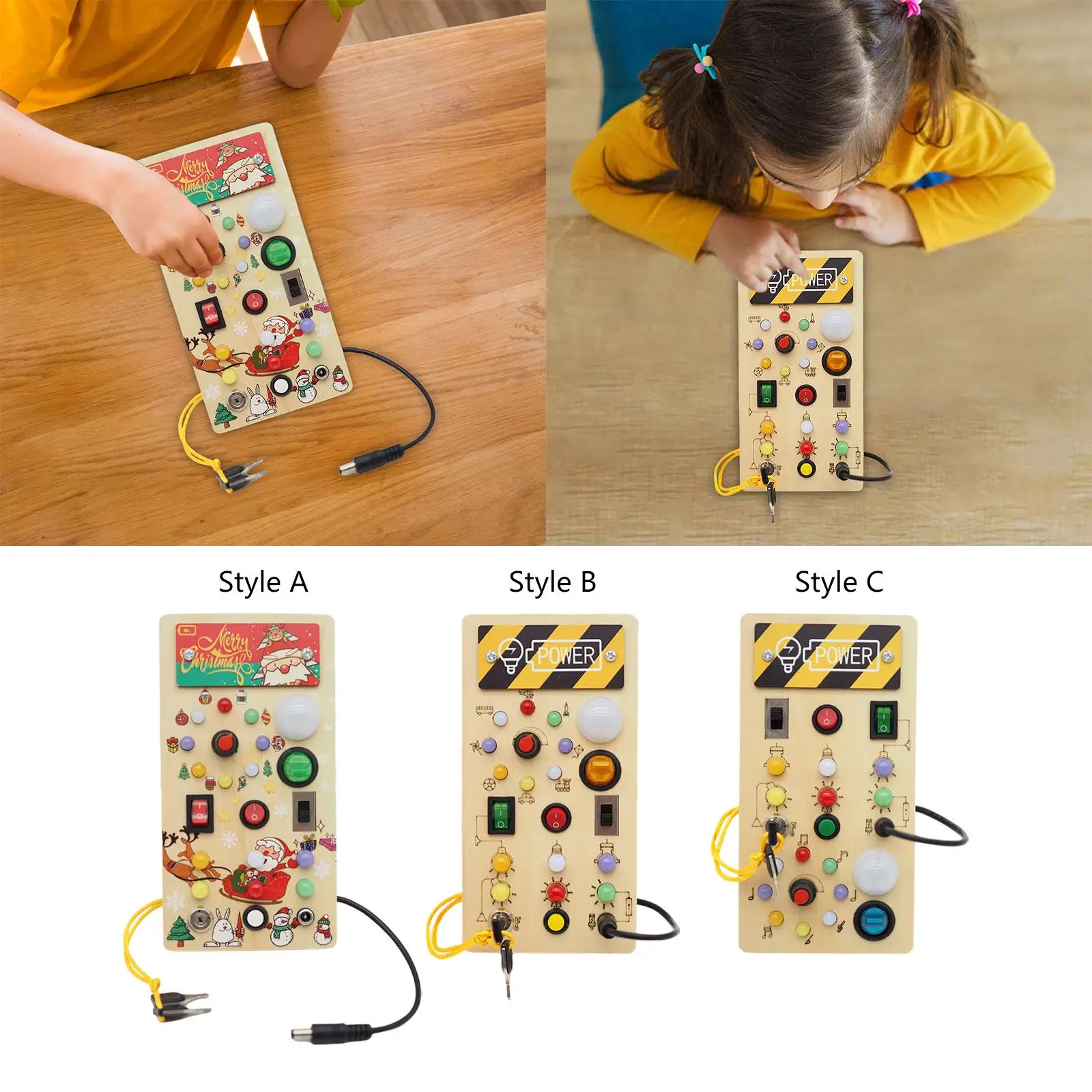 Lights Switch Busy Board Travel Toy for Celebrations Birthday Gifts Babies