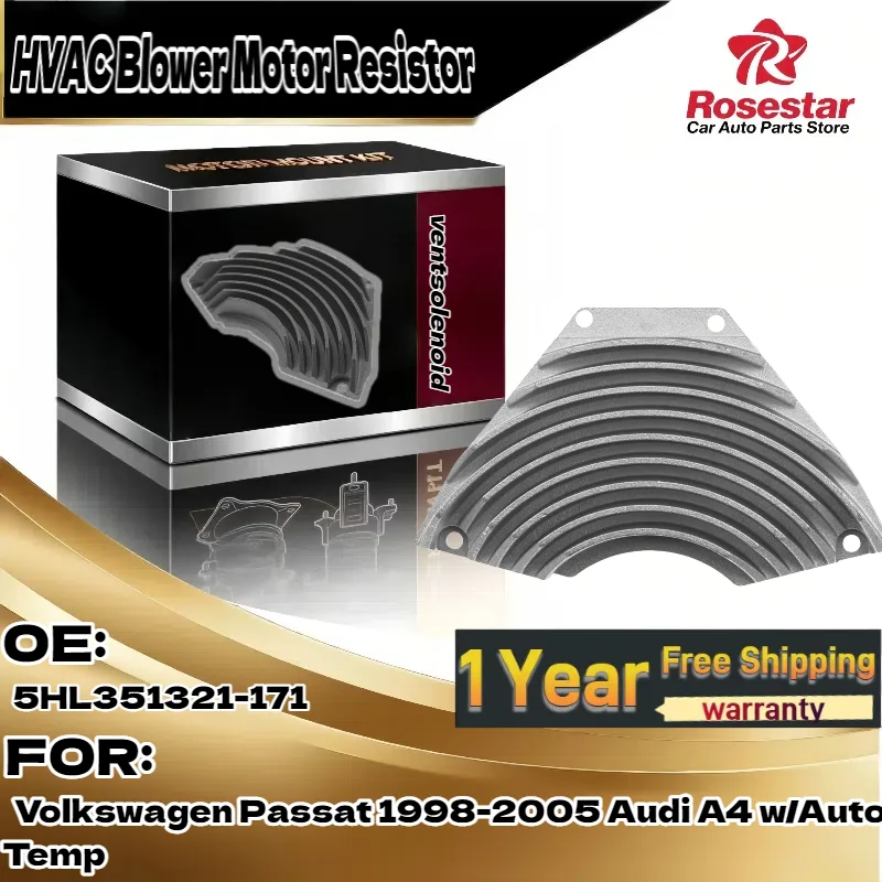 

For Volkswagen Passat (1998-2005), For Audi A4 (w/Auto Temp) | HVAC Blower Motor Resistor | 5HL351321-171