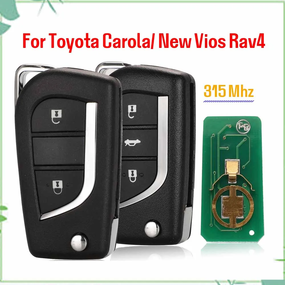 jingyuqin Neuer Smart-Autoschlüssel mit Fernbedienung, 48 Tasten, 315 MHz, für Toyota Corolla/Vios/Rav4/Reiz/Camry/Highlander/Yaris/E'Z