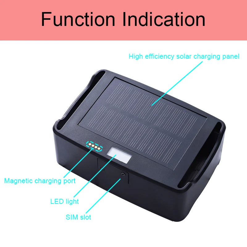 Vibration Alarm Horse Cattle Pet Tracker 8 Countries Multi-Languages Support 4G Solar Gps Tracker With Collar G55