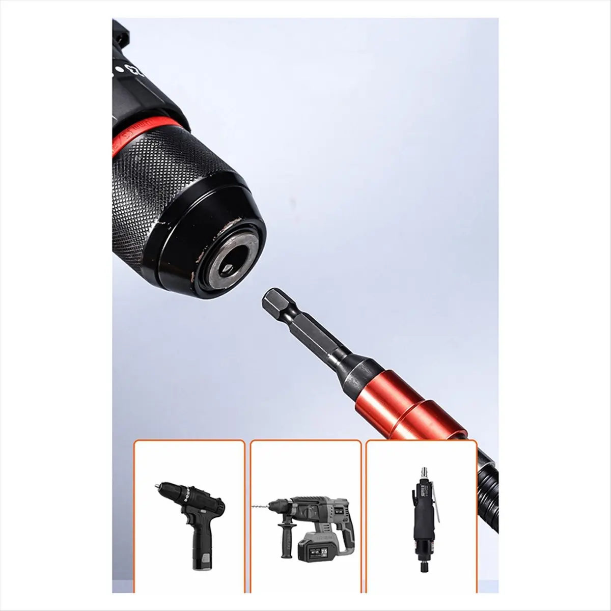 A10R Flexible Drill Bit Extension Screwdriver Bit Holders,Bendable Elastic Drill Bit Extension Shaft Bits Hex Soft Shaft Bar