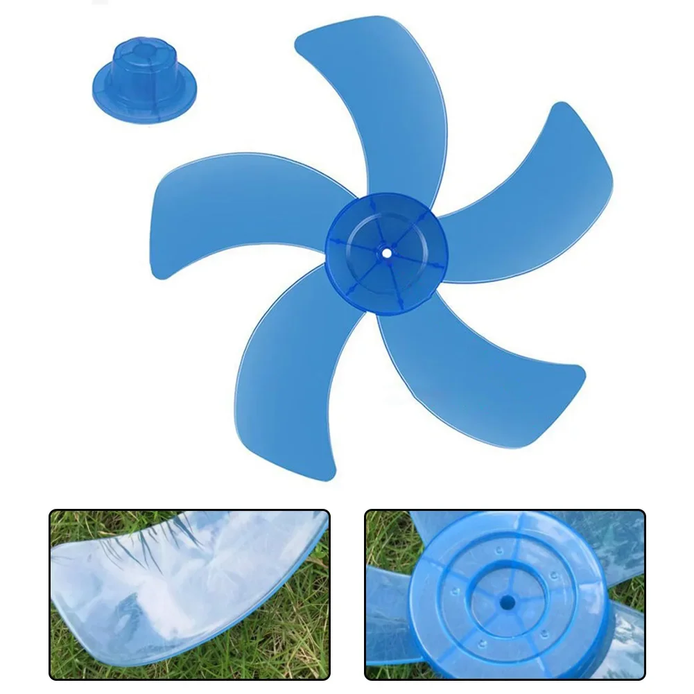 16 Inch Household Fan Blade Five Leaves With Nut Cover For Pedestal Fan Table Stand Fanner General Accessories