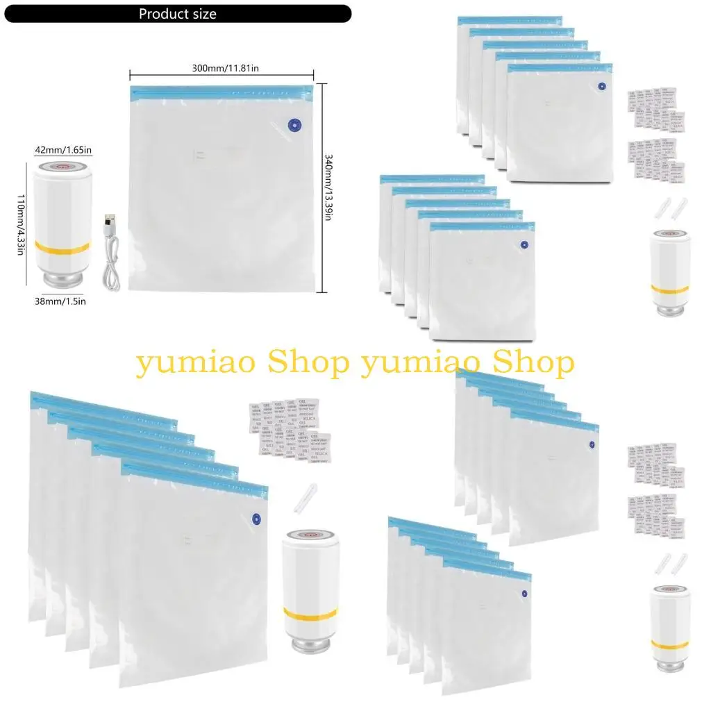 

587B Printer Vacuum Seal Bags Set Reusable with Electric to Extend Filaments