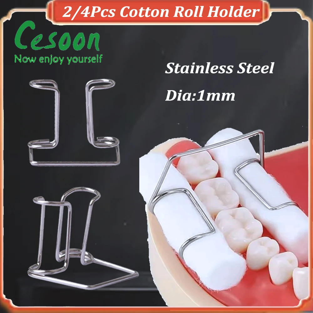 2Pcs/4Pcs Dentist Cotton Roll Holder Clip Orthodontic Tool Stainless Steel Autoclavable Ortho Lab Supplies Dentistry Accesorios