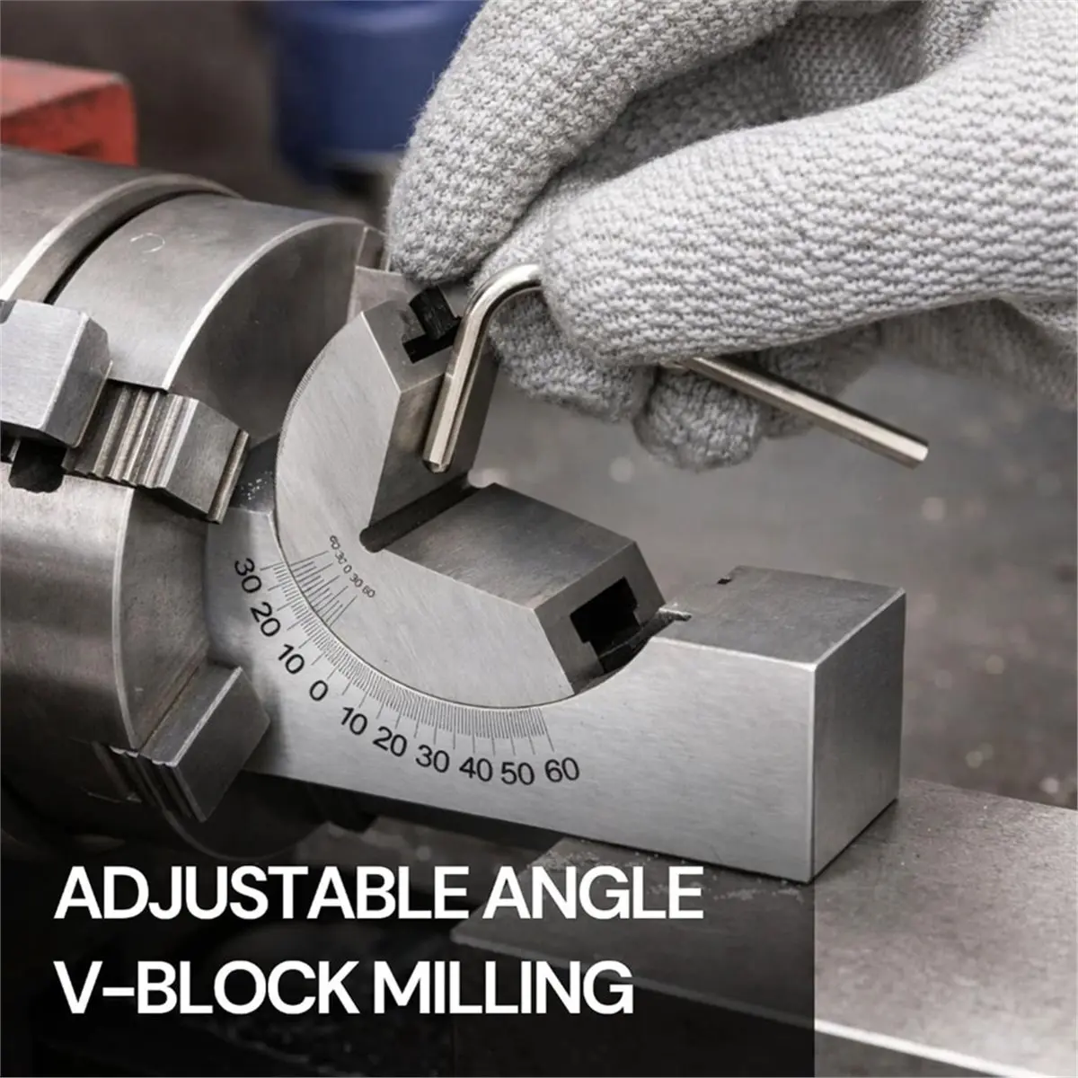 Adjustable Angle V Block Milling Gauge 0-60°, Steel High AP25 Lathe Machinist Tool