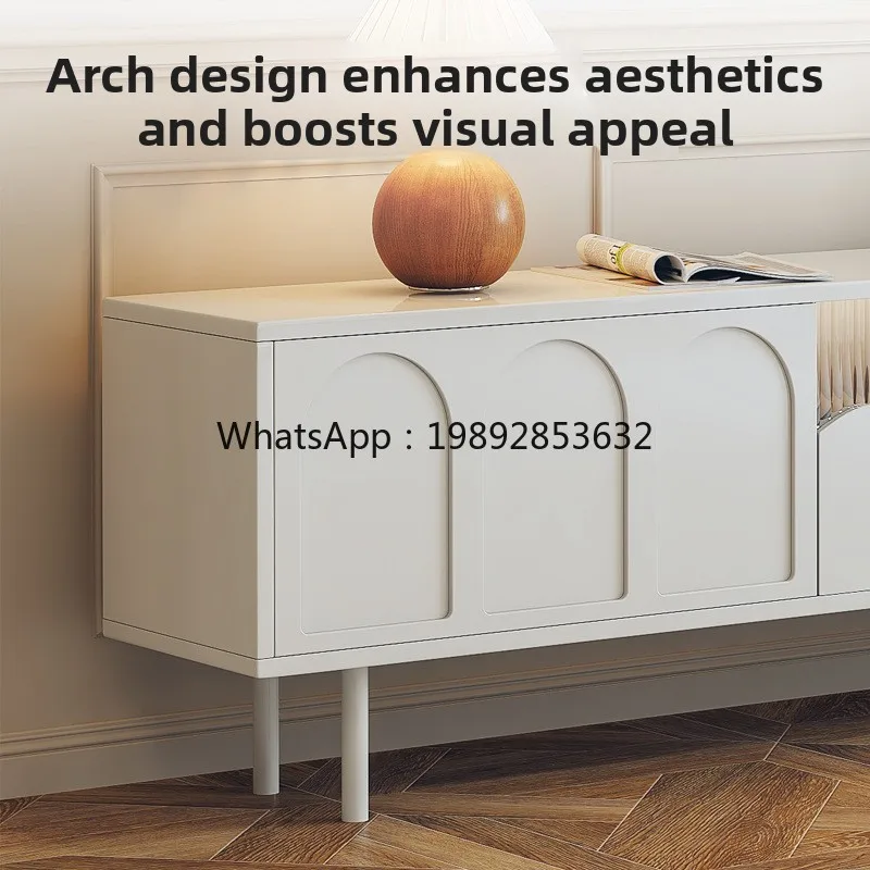 YFY خزانة تلفزيون لطاولة القهوة على الطراز الفرنسي الكريمي 2023 مجموعة نموذجية جديدة للشقق الصغيرة