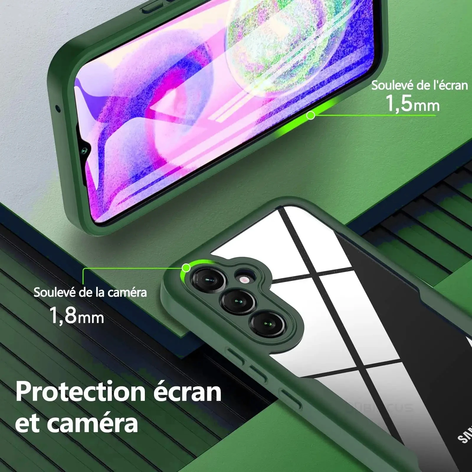 360-Grad-Ganzkörper-Displayschutz, transparente Hülle für Samsung A07 A17 A06 A16 A05S A15 A14 A26 A36 A56 A25 A55 A35 A54 stoßfest – Detail 2