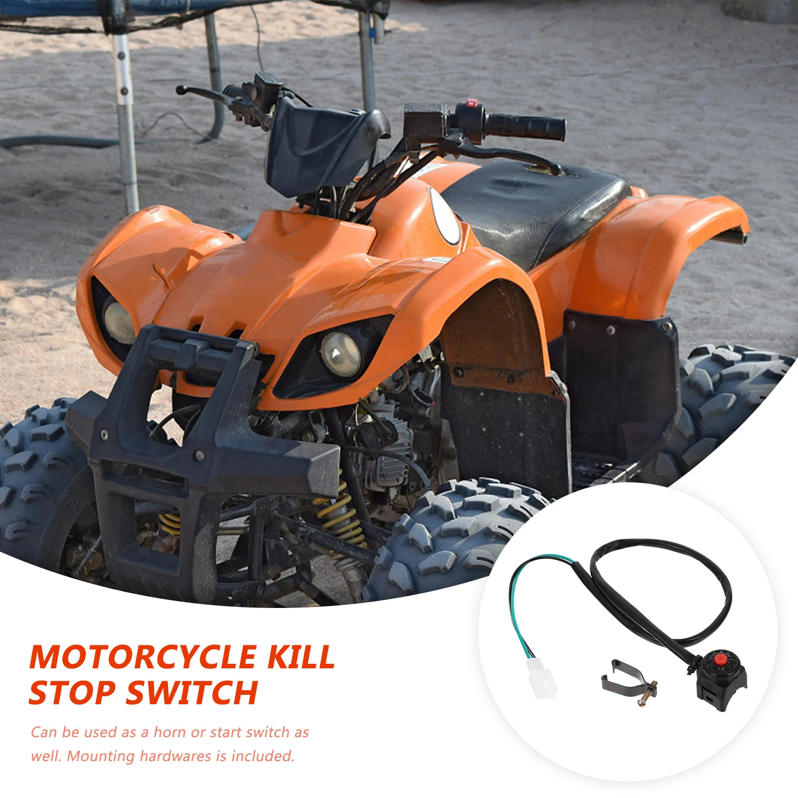 

Universal Motorbike Horn Starter Kill Stop Button High Quality Plastic Durable Motorcycle Starter Replacement Accessory