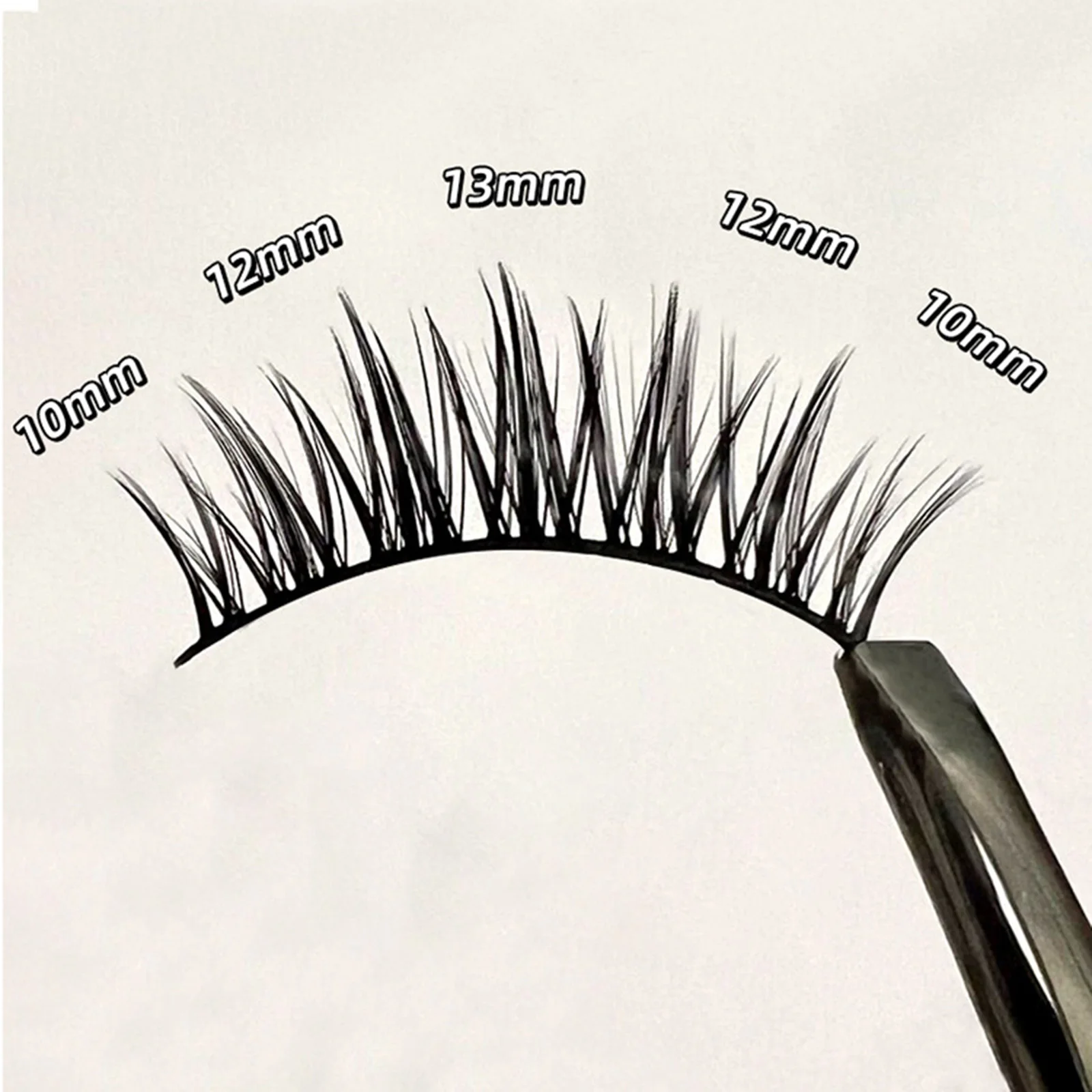 5 paires de faux cils Manga européens, cils tournesol vaporeux naturels, Volume noir 10-13mm pour les yeux bouclés, Extension de cils denses