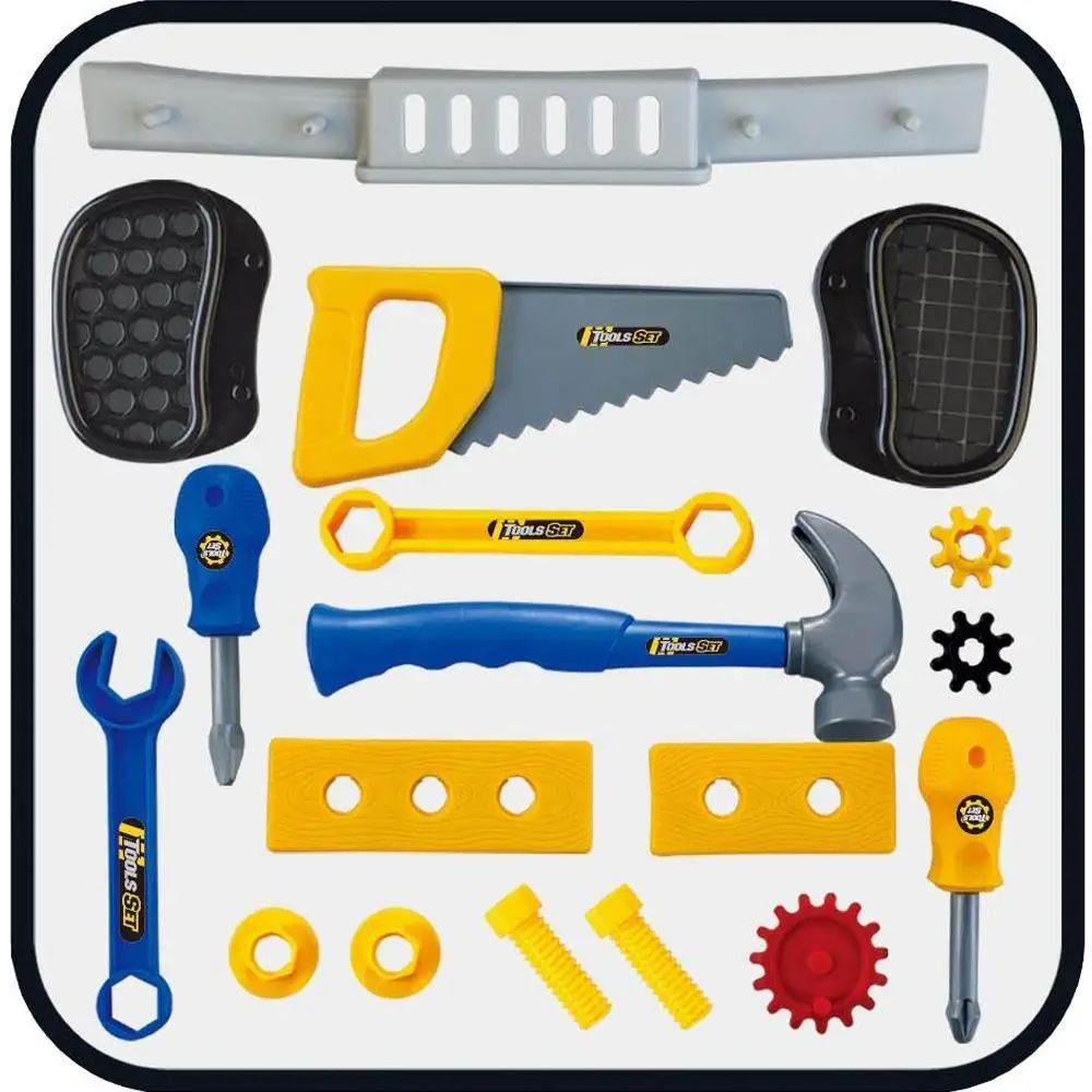 Kit de boîte à outils en plastique pour enfants, jouets de simulation, outils de réparation, perceuse, jeu, apprentissage, ingénierie, puzzle,