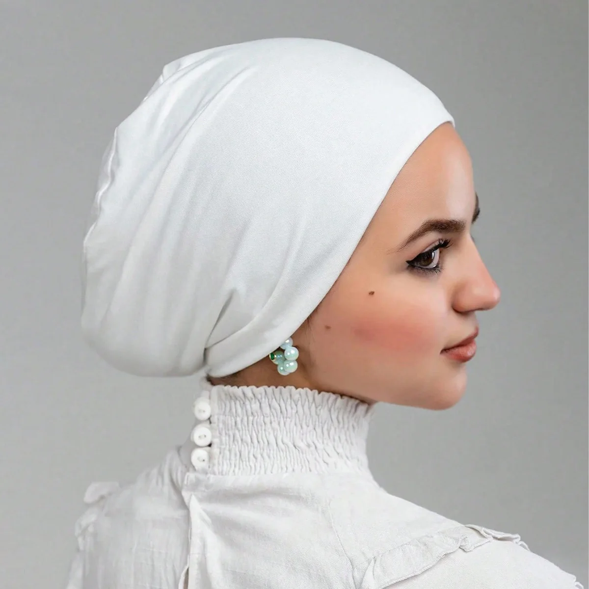 Hijabs de Jersey Modal de algodón sólido para mujeres musulmanas, gorros de tubo de turbante, gorro interior con Base elástica, gorros para la cabeza para mujer