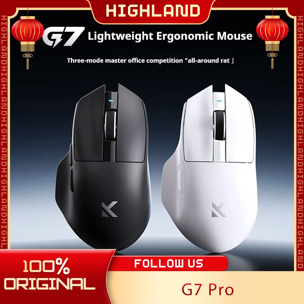 

Mchose G7 Pro Gaming Mouse 3mode Wireless Mouse Lightweight Competitive All-Around G7 Max Mouse Office Computer Accessory Gifts