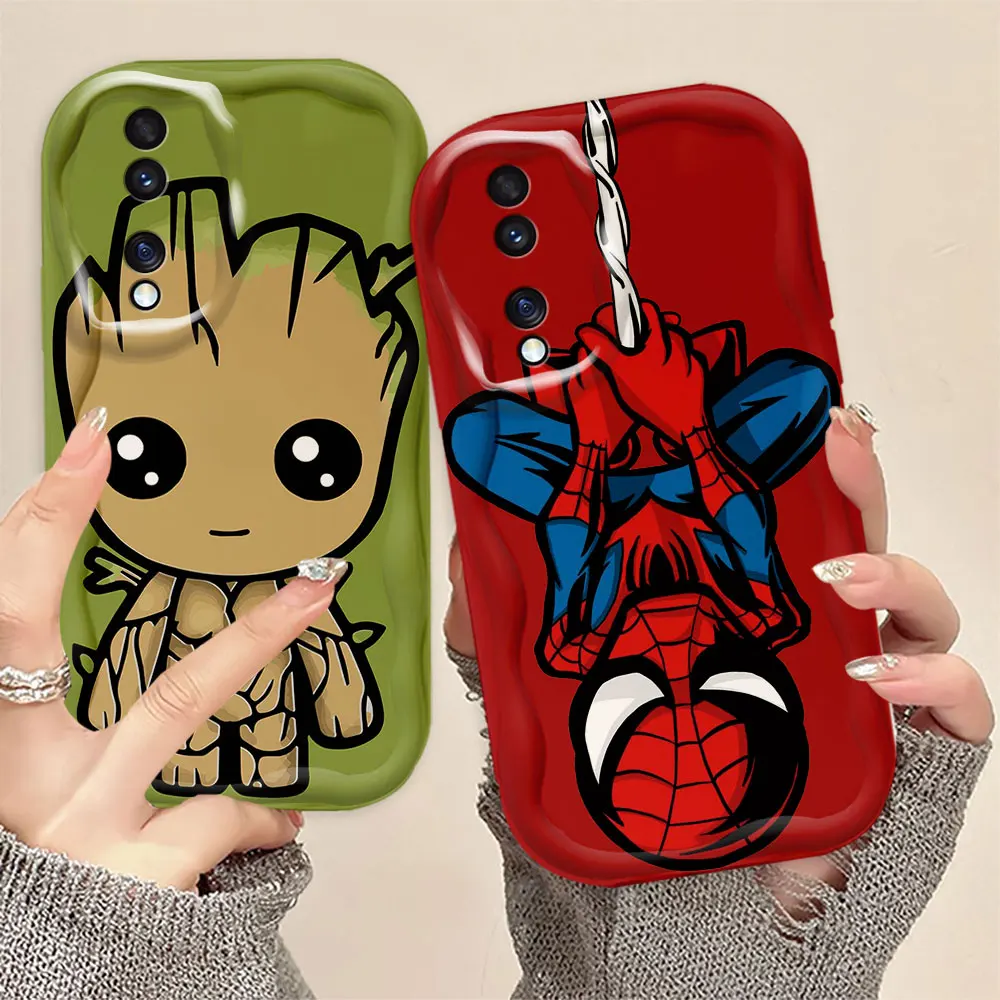 Marvel Groot Spiderman Phone Case For HUAWEI P40 P30 NOVA 11 10 9 7 5T SE MATE 40 30 HONOR 90 LITE 50SE X50I 20 PRO 5G