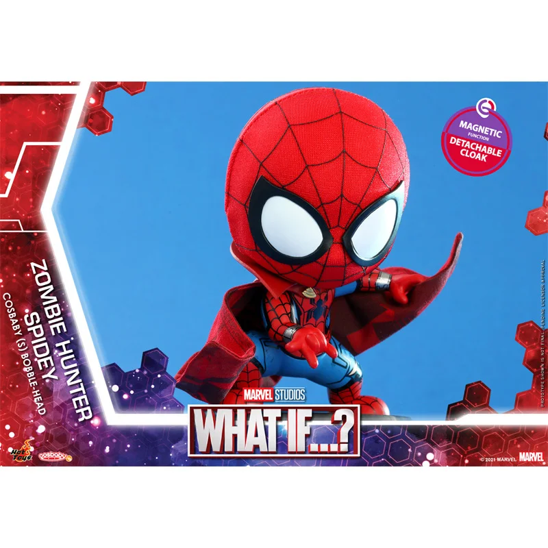 In Stock 100% Original HOTTOYS COSBABY COSB884 WHAT IF Spider Man No Way Home Movie Character Model Collection Artwork Q Version