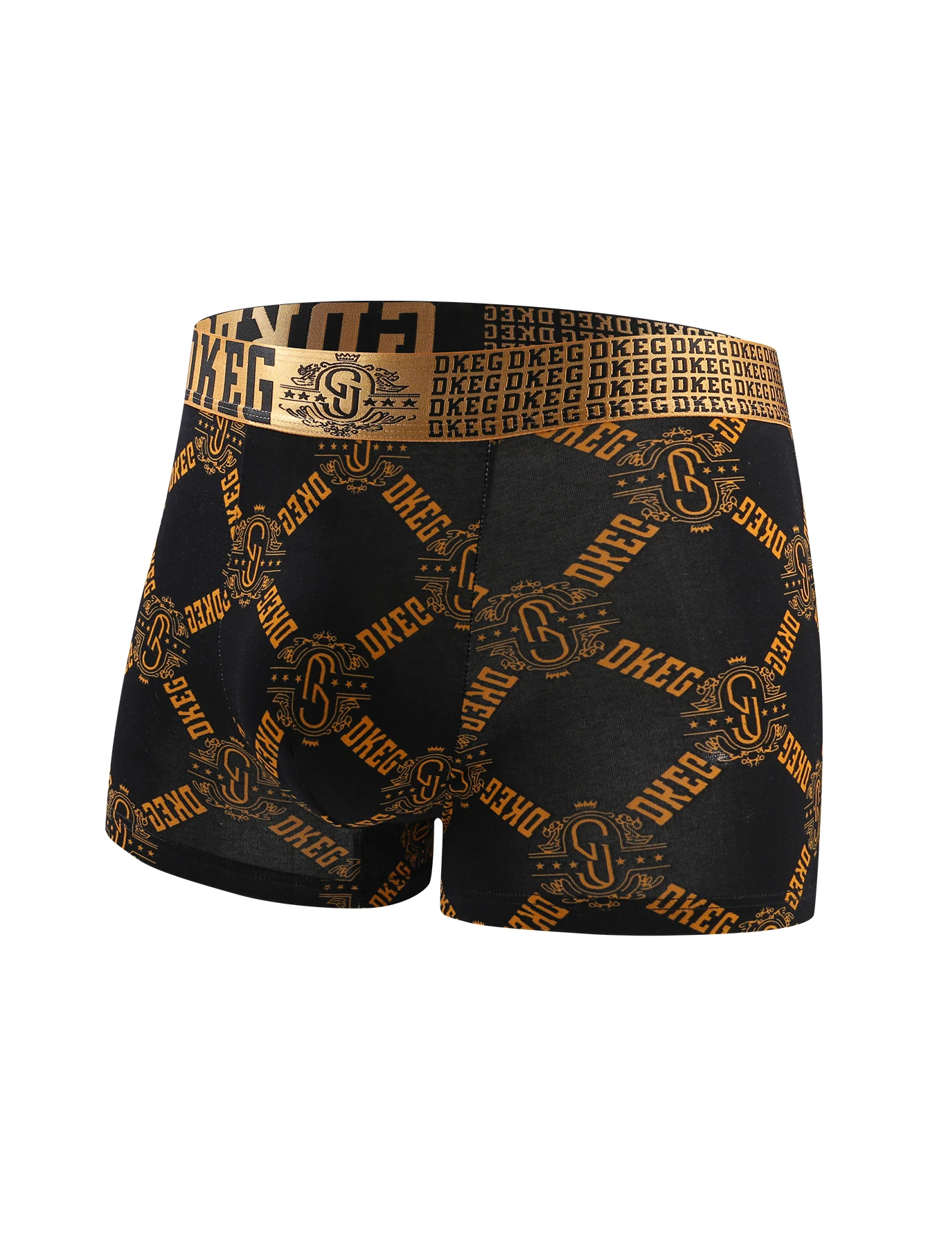 Men's Underwear Luxury Black and Gold Print Fashion Underwear Antibacterial Breathable Boxer Shorts Men's Boxer Shorts