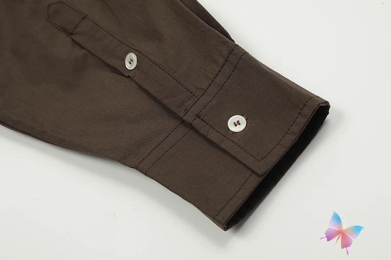 Ropa de calle de moda de París Unisex de gran tamaño, camisas de legado, camisa básica de desplazamiento en blanco y negro café, camisetas de manga larga para hombres y mujeres