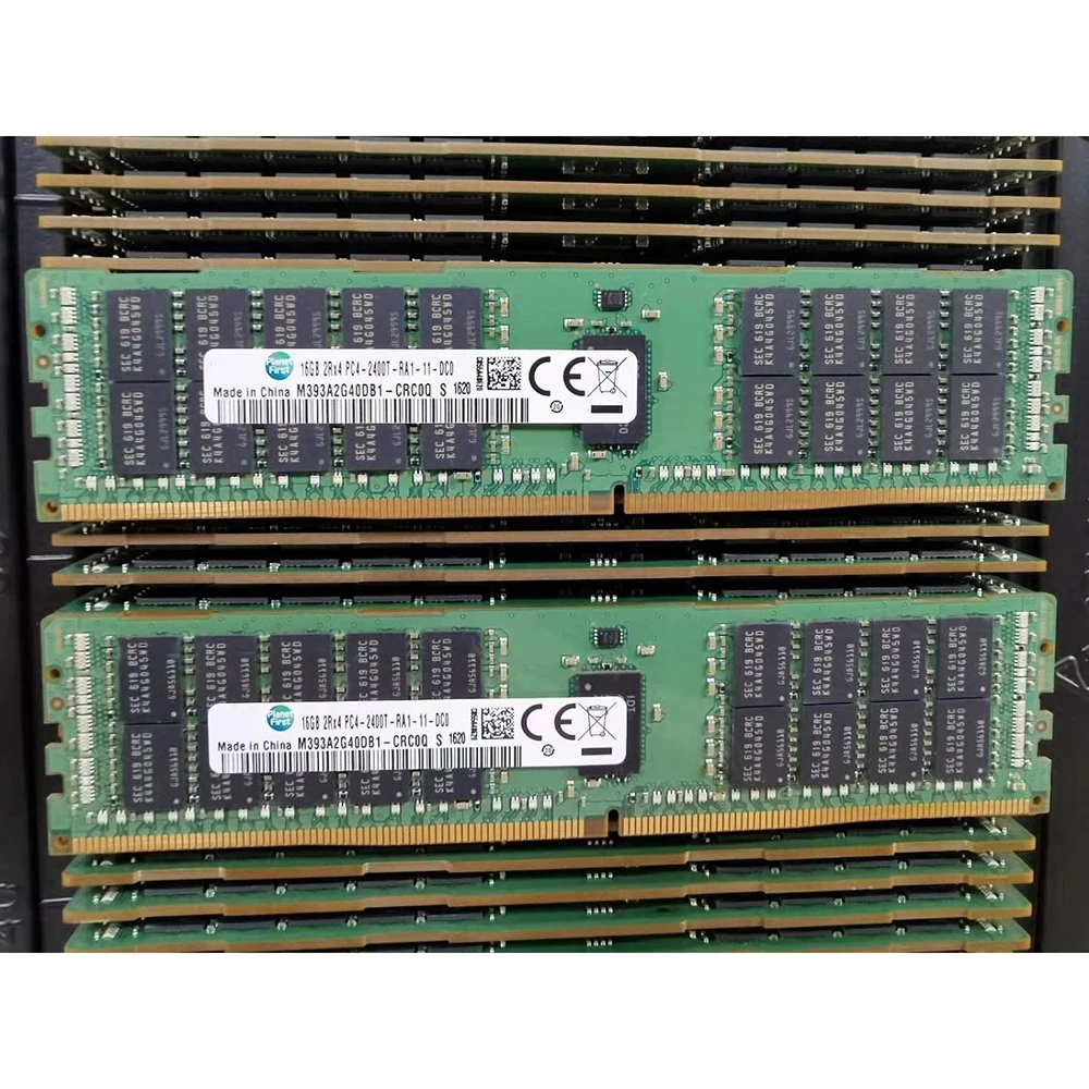 1 pcs   M393A2G40DB1-CRC0Q RAM 16GB 2400MHZ 2RX4 PC4-19200 DDR4 For Samsung Server Memory Fast Ship High Quality