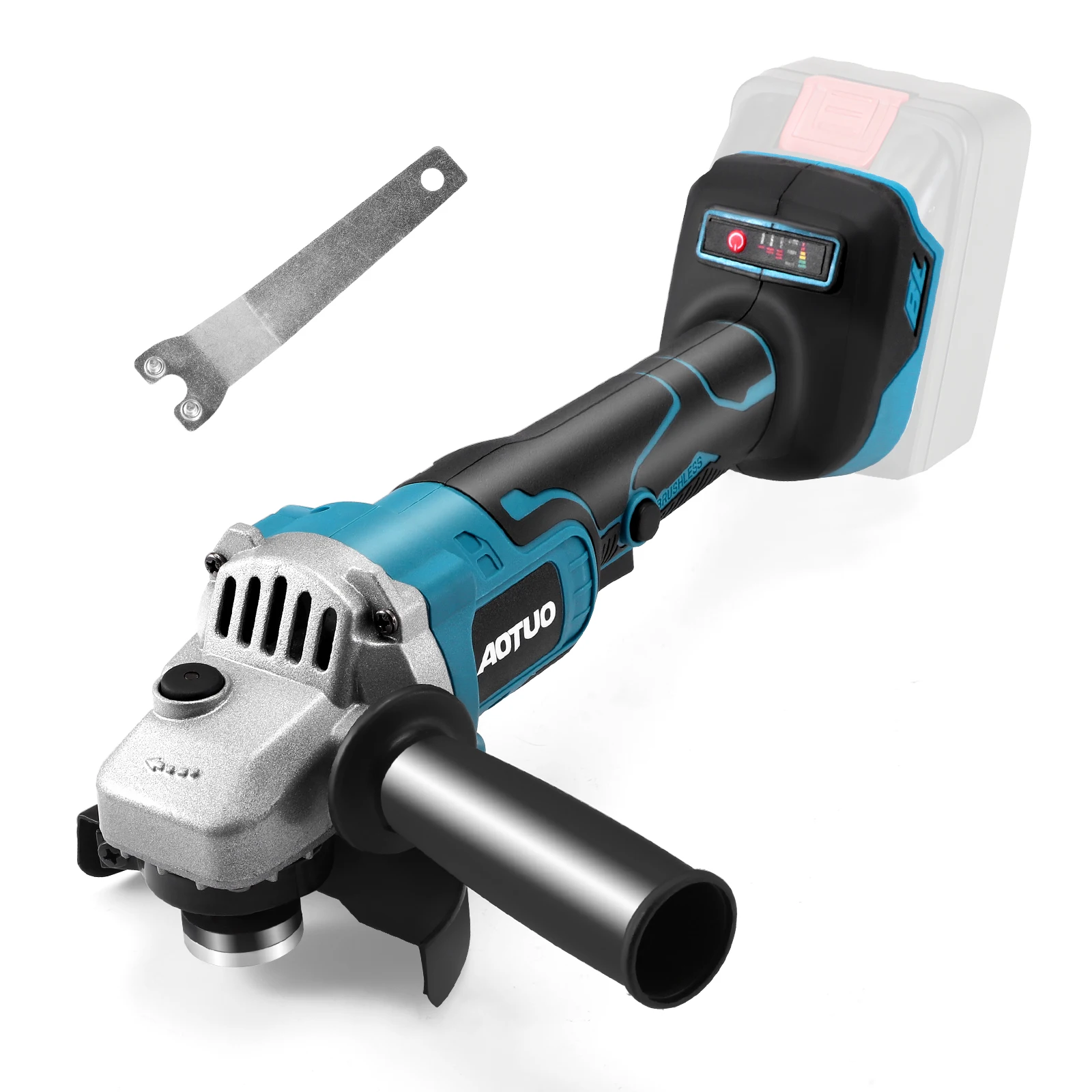 

21V Brushless Angle Grinder 125mm Cordless Cutting Polishing Machine Electric Li-ion Power Tools for Makita 18v Battery