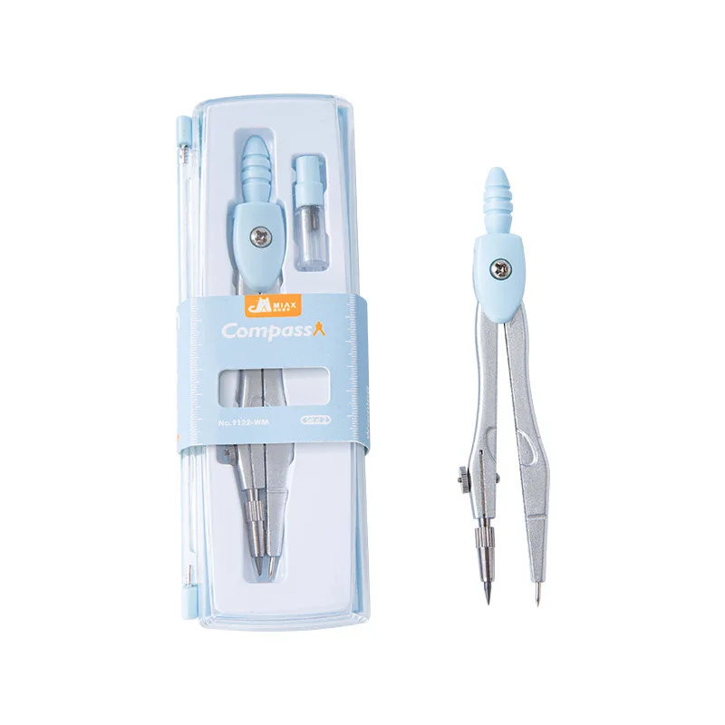 2Sets Student Professional Metal Compass Two-piece Set Multifunctional Measurement Drawing Set Geometric Drawing Tool
