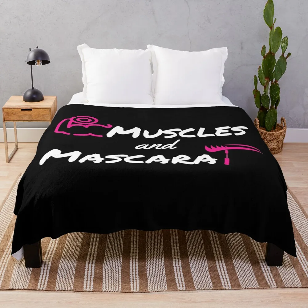 

Muscles and Mascara Throw Blanket Sofas Summer Blankets